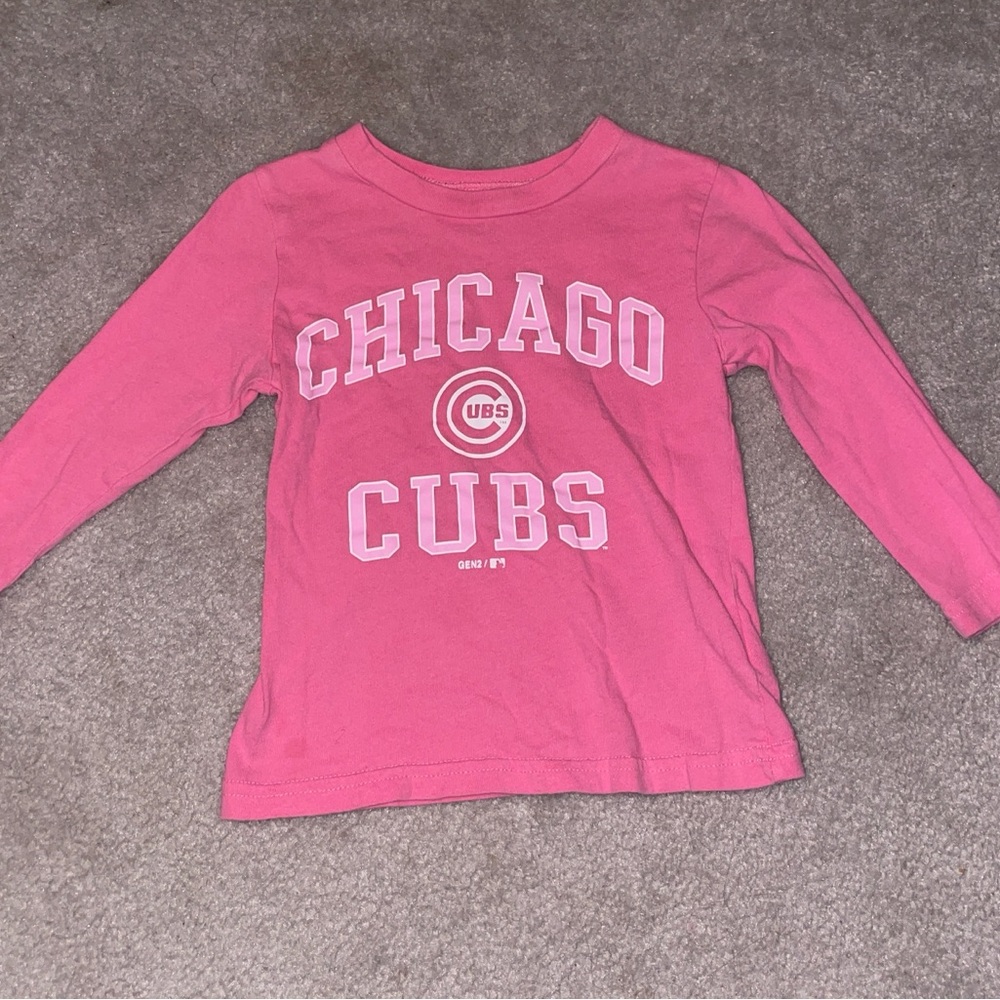 Chicago Cubs Pink Long Sleeve Shirt